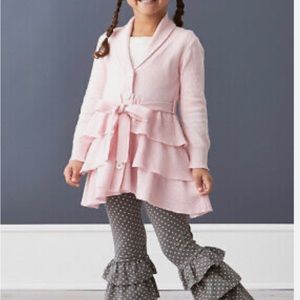 Matilda Jane Pink Ruffle Layered Cardigan